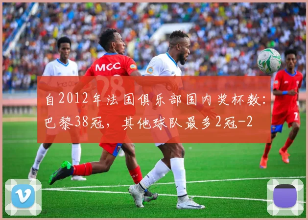 自2012年法国俱乐部国内奖杯数：巴黎38冠，其他球队最多2冠